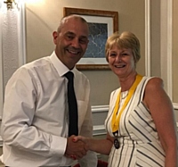 President Kit Wellens with President Elect (2019/20) Janice Sawle